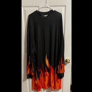 Shein Curve 4xl flame print shift dress